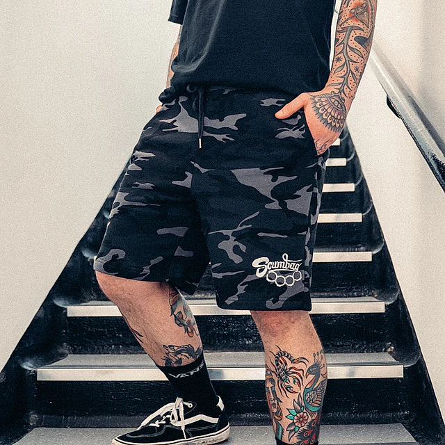 TOXICO SCUMBAG CAMO SWEAT SHORTS