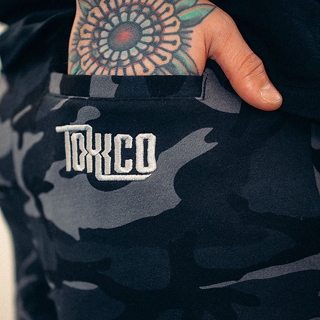 TOXICO SCUMBAG CAMO SWEAT SHORTS